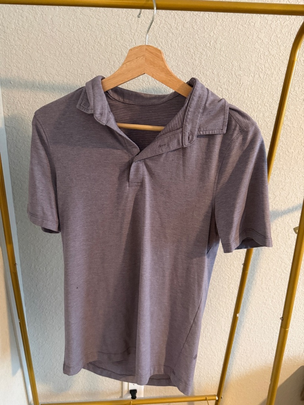 Lululemon Men's Short Sleeve Polo Shirt - Heathered purple